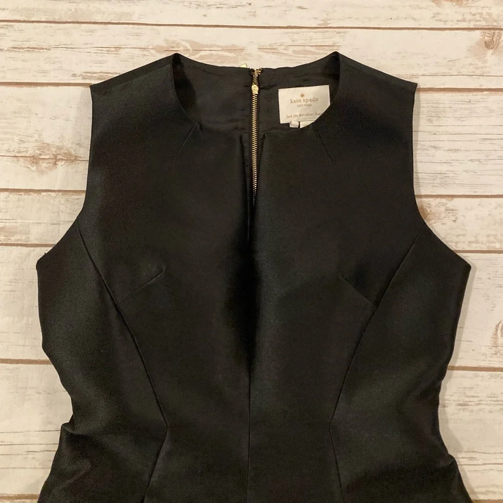 kate spade Black Sleeveless A-Line Mini Dress